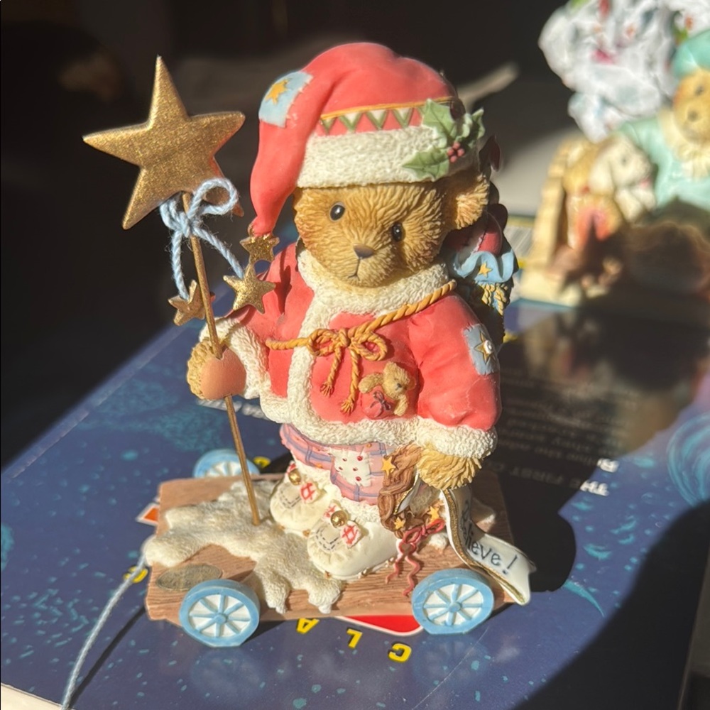 Festive Bear Figurine with Star